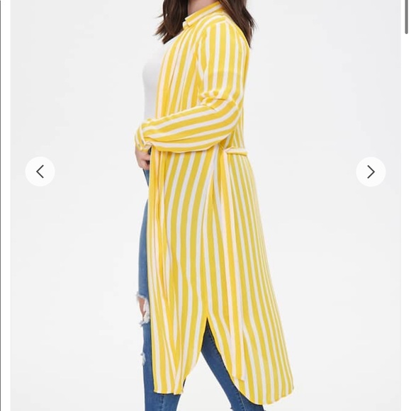 Striped Duster Cardigan - Picture 2 of 4